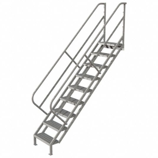 TRI-ARC, 10.3 ft Overall Ht, Steel, Portable Stairs - 420R88|WISS109242 ...