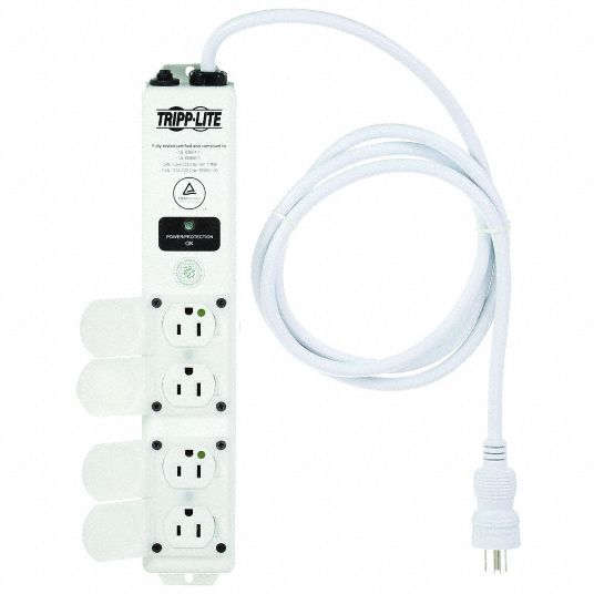 Tripp Lite Power Strip Hospital Medical Cord Wrap Drip Shield 4 Outlet