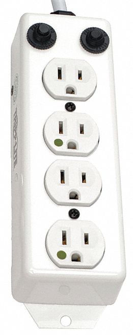 OutletStrip White 6-5/16in 4Outlets