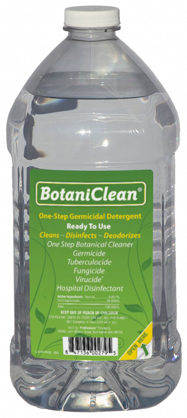 Deodorizing Disinfectant Cleaner: Bottle, Ready to Use, Liquid, Unscented, No Series