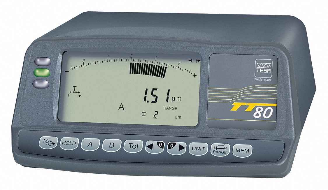 TESA BROWN & SHARPE, TESA Tesatronic TT80, 0.01 in / 0.254 mm Resolution,  Digital Amplifier Display - 54VK88|04430011 - Grainger