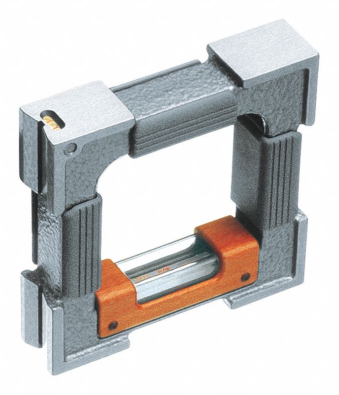 Master Level: Cast Iron, 5 7/8 in Lg, 2 Level Vials, 0 Plumb Vials, 2 V-Grooves