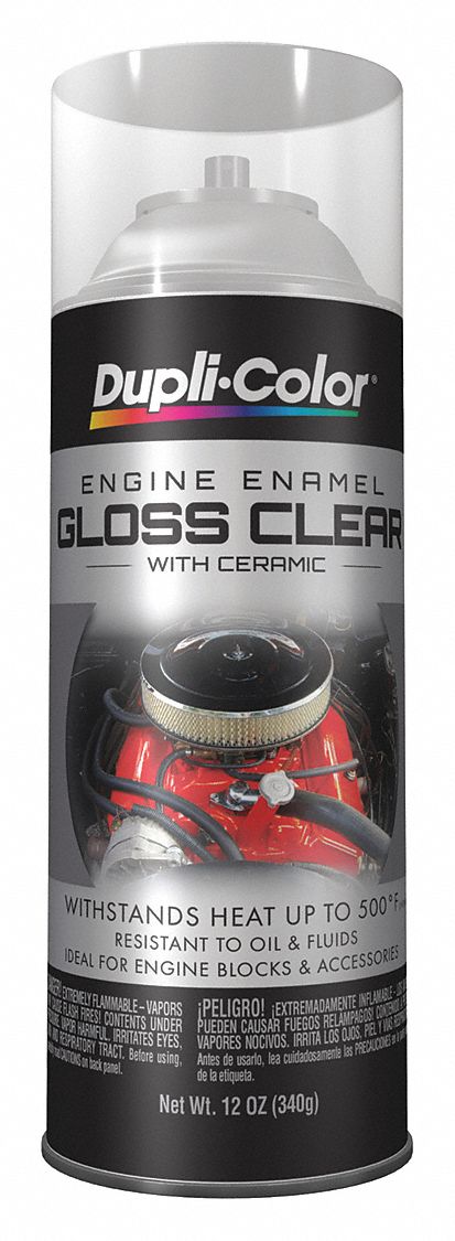 Engine Enamel: Clear, Gloss, 16 oz Container Size