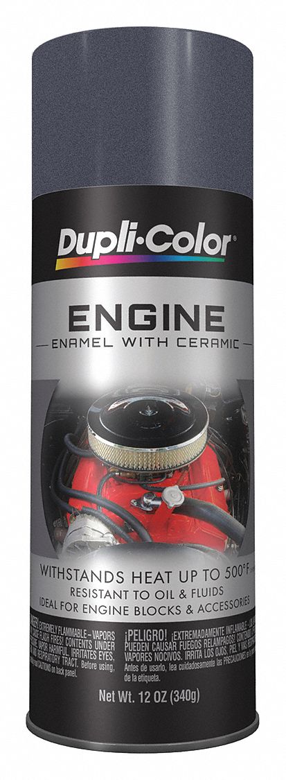 Engine Enamel: Cast Iron Gray, Gloss, 16 oz Container Size