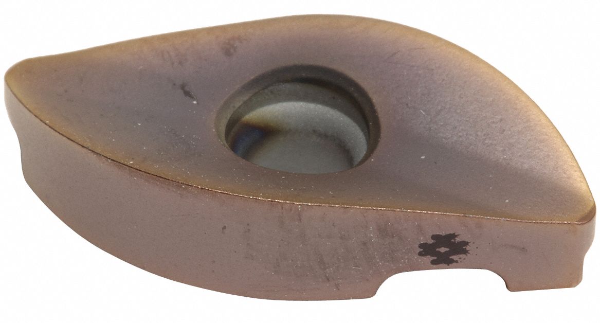 Ball Nose Milling Insert: 0.140 in Inscribed Circle, 3/8 in Corner Radius, 0.190 in Thick