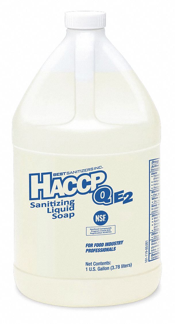 BEST SANITIZERS, INC. Liquid, Hand Soap, Mild, 1 gal, Jug, PK 4