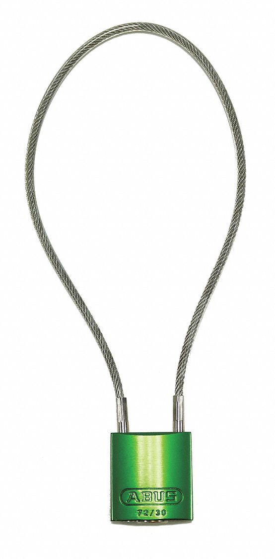 Lockout Padlock, Key Different, Green Body