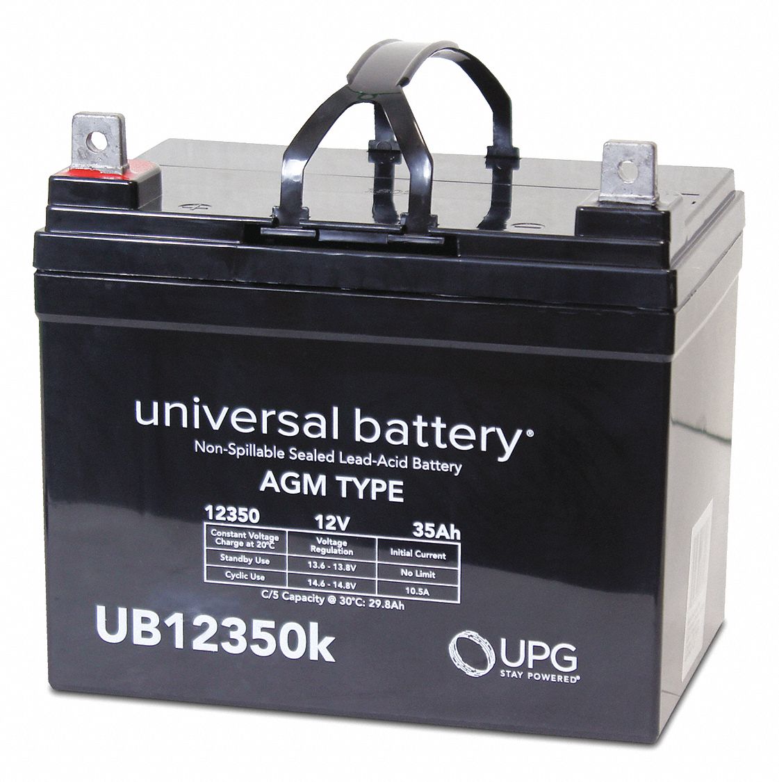 12V DC 33 Ah Capacity Sealed Lead Acid Battery 54XH42 D5722 Grainger