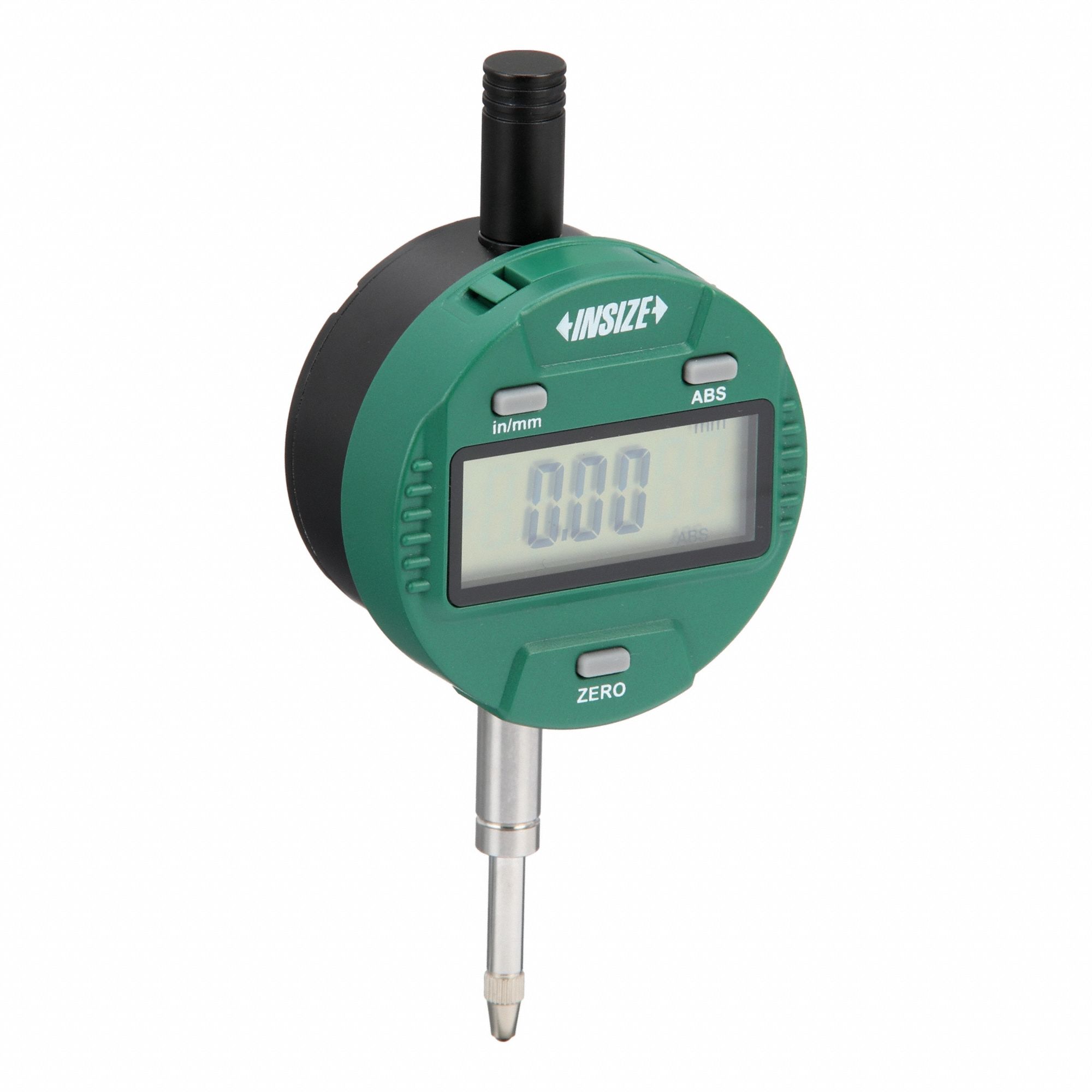 Digital Indicator: 0 in to 0.5 in /0 mm to 12.7 mm, Inch/Metric, 0.005mm Accuracy, Plunger