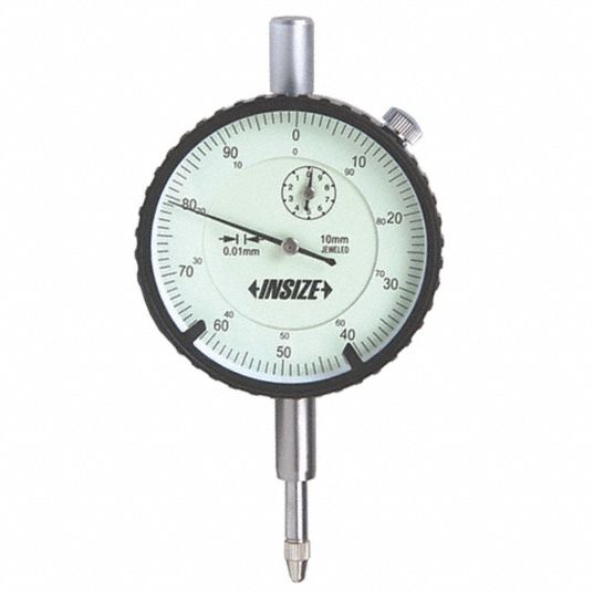 INSIZE Dial Indicator - Lug Back, Range 10mm, Back Type Flat Back ...