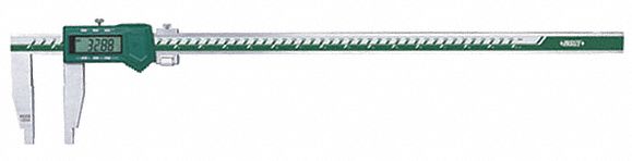 Nib Jaw Digital Caliper: 0 in to 24 in /0 mm to 600 mm, Inch/Metric, +/- 0.05mm Accuracy