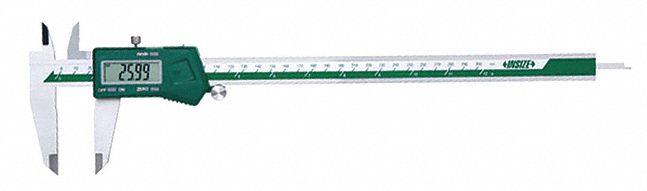 4-Way Digital Caliper: 0 in to 12 in /0 mm to 300 mm, Inch/Metric, +/- 0.0012 in Accuracy