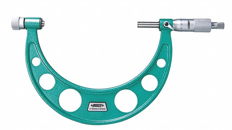 Mechanical Outside Micrometer: 0 mm to 150 mm, Metric, +/-6μm Accuracy, 0.01mm Resolution