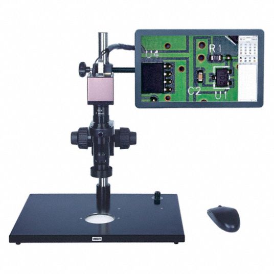 Binocular/Dual Adj Diopter, 100X/15X, Digital Measuring Microscope