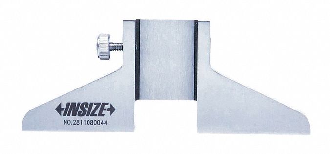 Caliper Depth Stop: Accepts 3/4 in Beam Wd, For Use With Dial Calipers/Digital Calipers