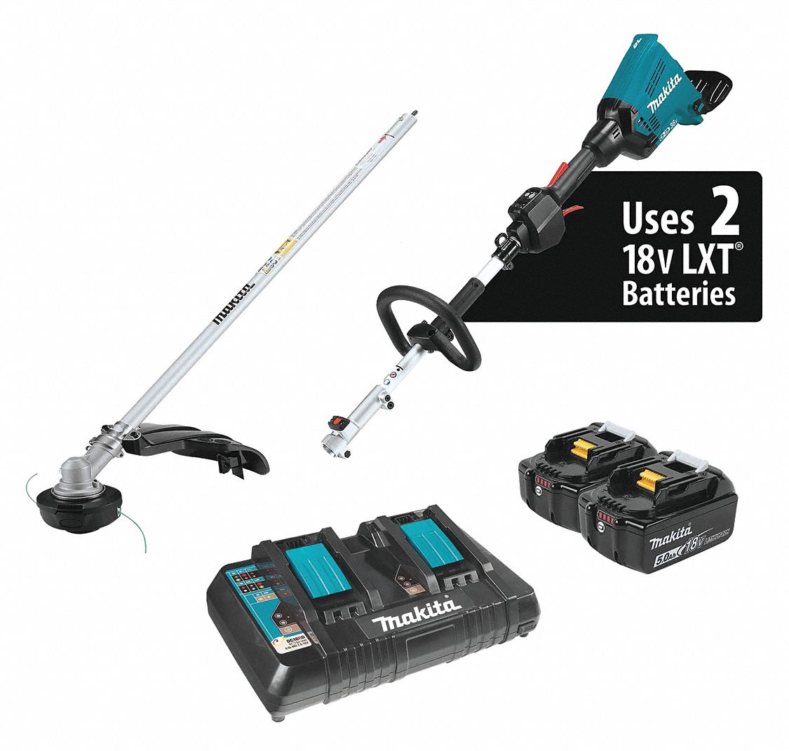 MAKITA, 15 in Shaft Lg, Straight, Cordless Couple Shaft Power Head Kit