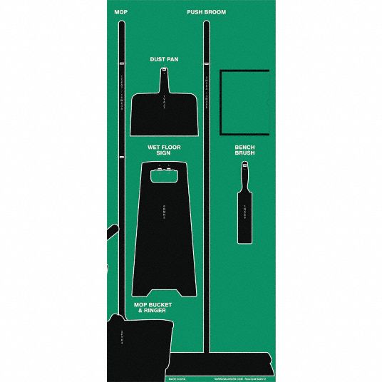 Grainger Approved Ultra Aluma-lite™ Shadow Board Combo Kit, Height 68 