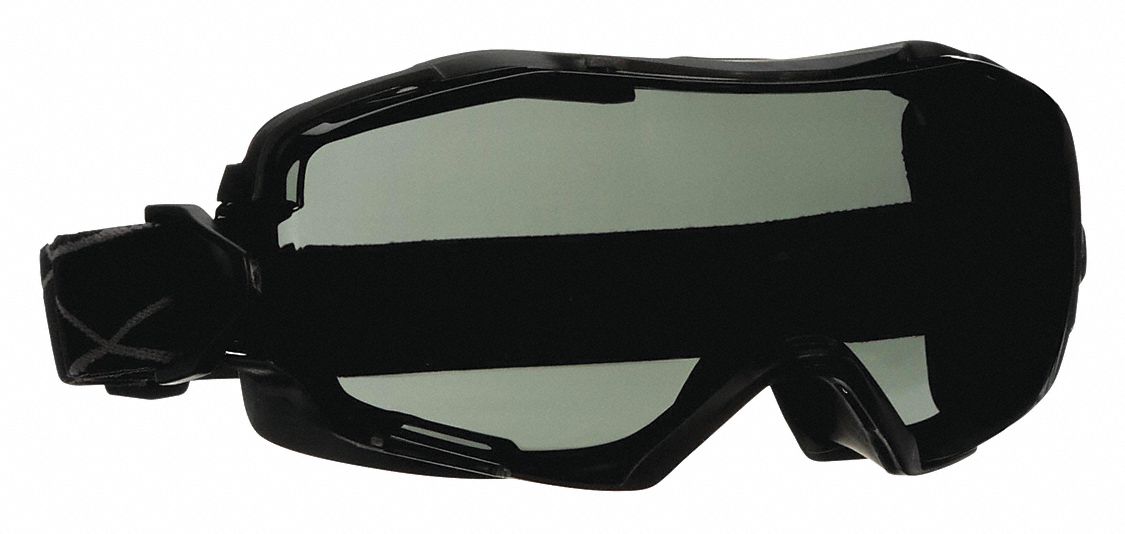 Protective Goggles: Anti-Fog, ANSI Dust/Splash Rating D4/D3, Indirect, Gray, Black