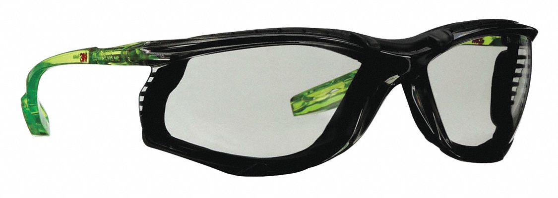 Safety Glasses: Gray Lens Color, Frameless, Indoor/Outdoor/Scotchgard™ Anti-Fog