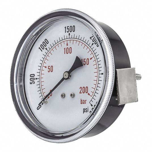 PIC GAUGES, UClamp, 0 to 3,000 psi, Industrial Pressure Gauge 54XN96
