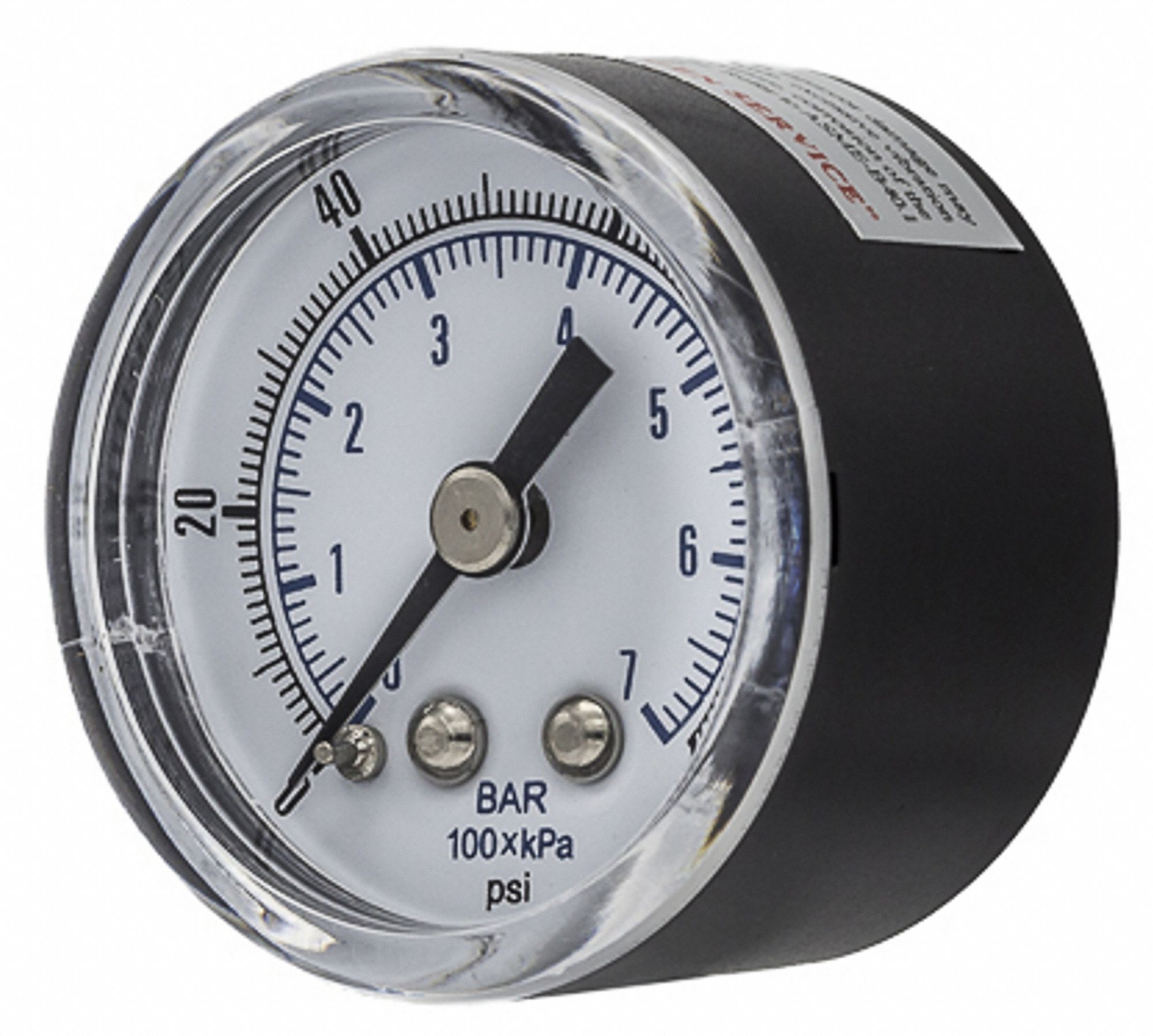 PIC GAUGES Pressure Gauge, 0 to 100 psi Range, 1/8 in BSPT, +/323