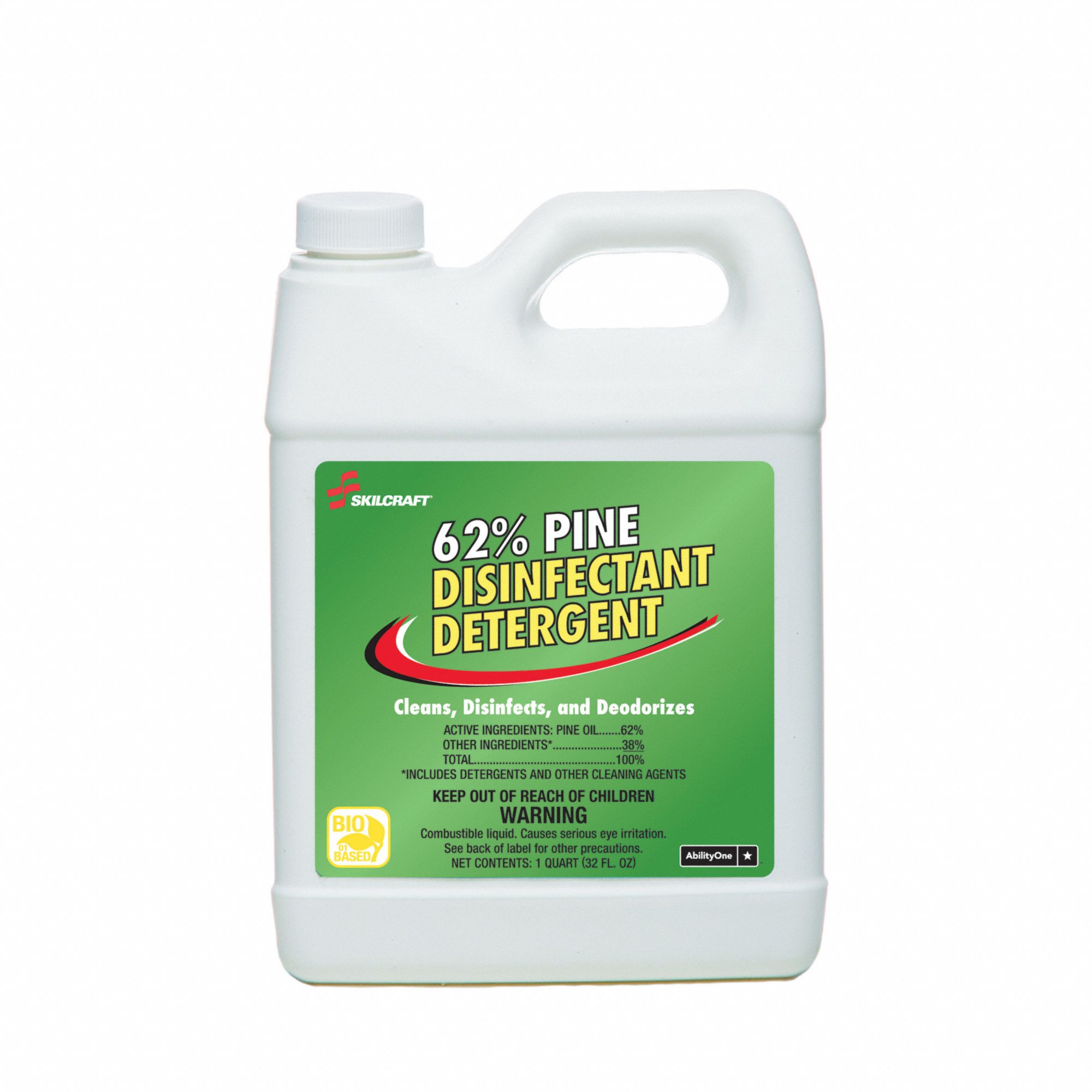 ABILITY ONE, Bottle, 32 oz Container Size, Disinfectant Detergent