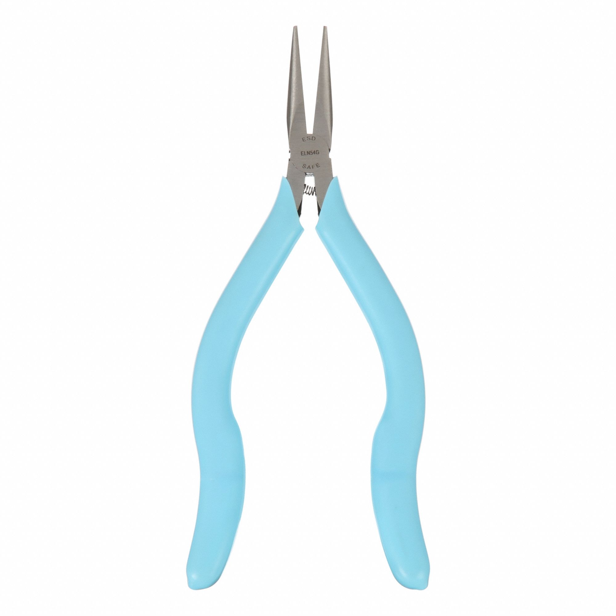Long Nose Plier: ESD-Safe, 1 in Max Jaw Opening, 6 1/2 in Overall Lg, 1 1/4 in Jaw Lg, 1/8 in Tip Wd