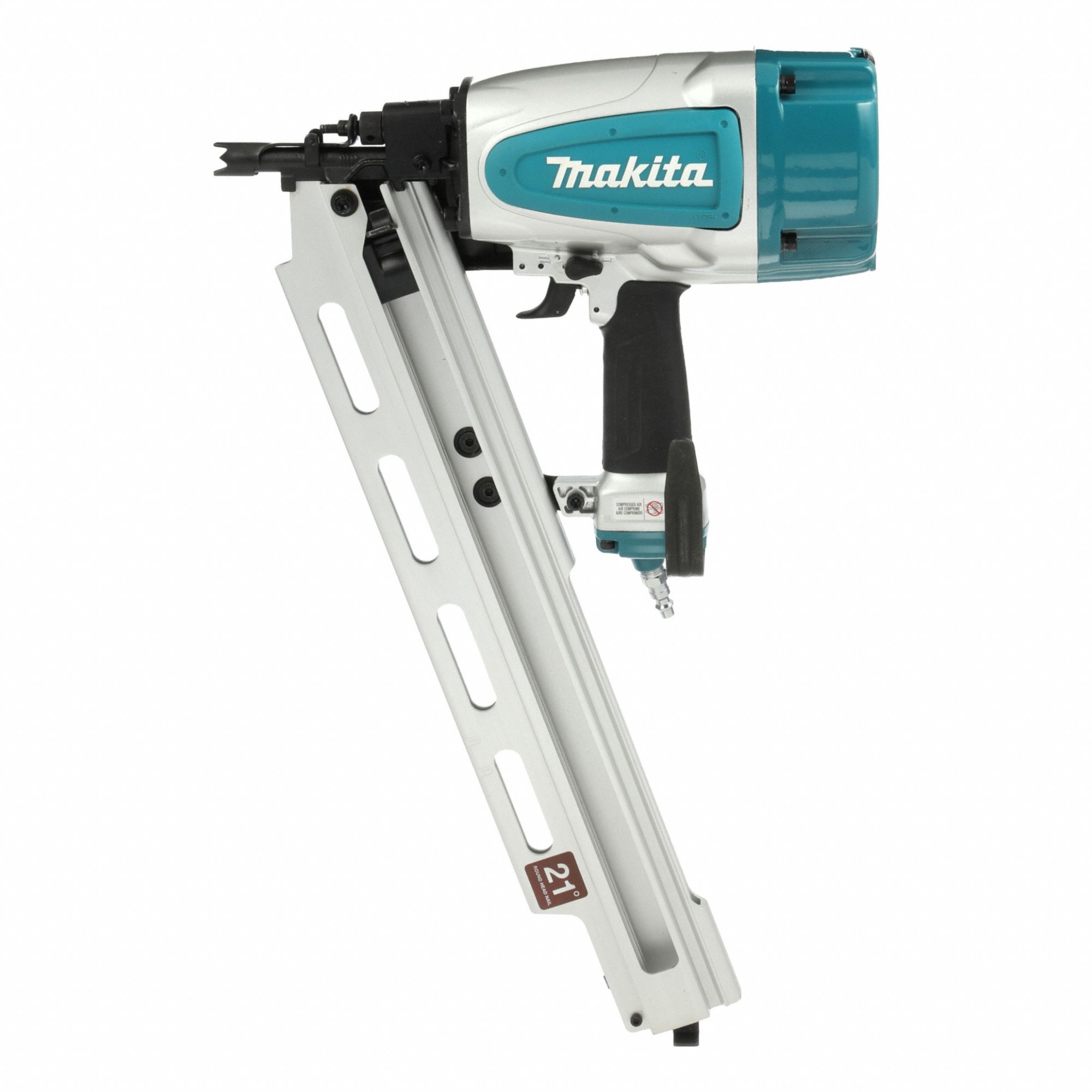 Air Nail Gun: Framing, 21°, Plastic, 1/4 in NPT, Combo, Strip Collation, 73 Nail Capacity