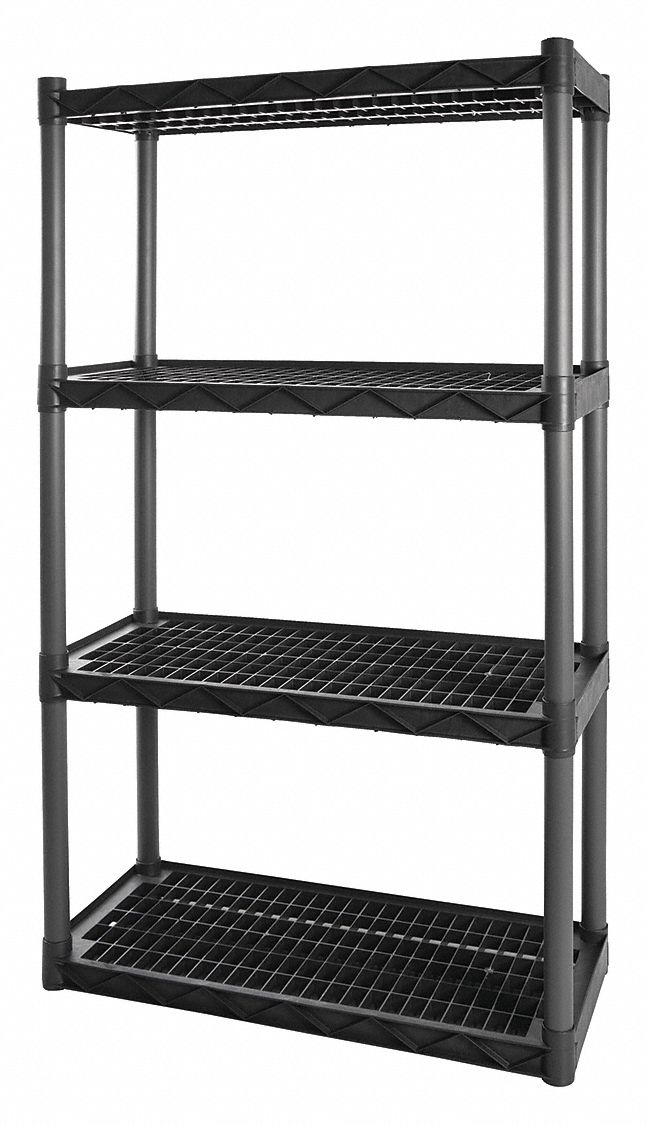 PLANO MOLDING, 33 in x 14 in, 57 in Overall Ht, Plastic Shelving ...