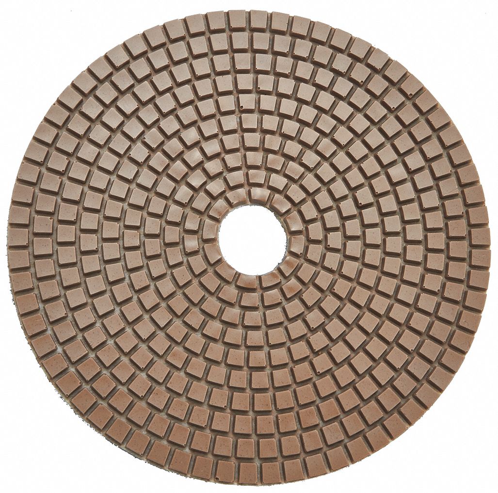 Resin Bond Polishing Pad: 50 Grit, Green, 8 Segments, Concrete, Clockwise/Counterclockwise
