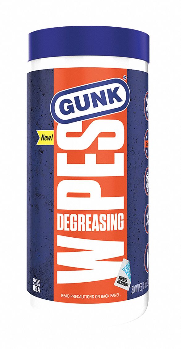 Wet Cleaning Wipes: Canister, 30 ct Container Size, Ready to Use, Citrus, 12 in Sheet Lg