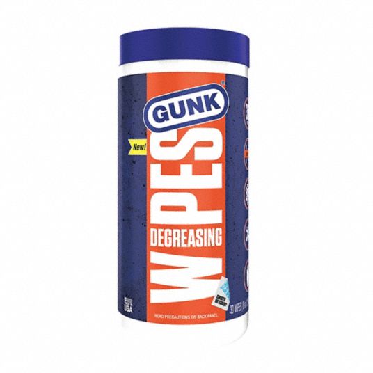 GUNK, Canister, 30 ct Container Size, All Purpose Cleaning Wipes -  799V64