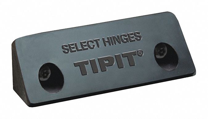 Hinge, Screw-On, Square, 1" H, 3-5/16" W, Blk