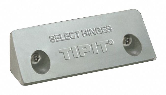 Hinge, Screw-On, Square, 1" H, 3-5/16" W, Gry