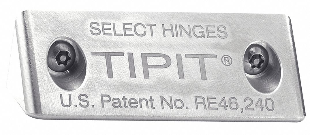 Hinge, Screw-On, Square, 1" H, 3-5/16" W