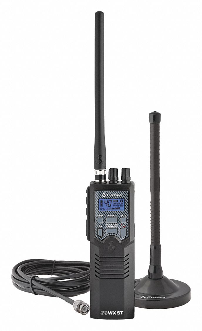 Handheld CB Radio: Handheld, 26 to 27 MHz, Built-In