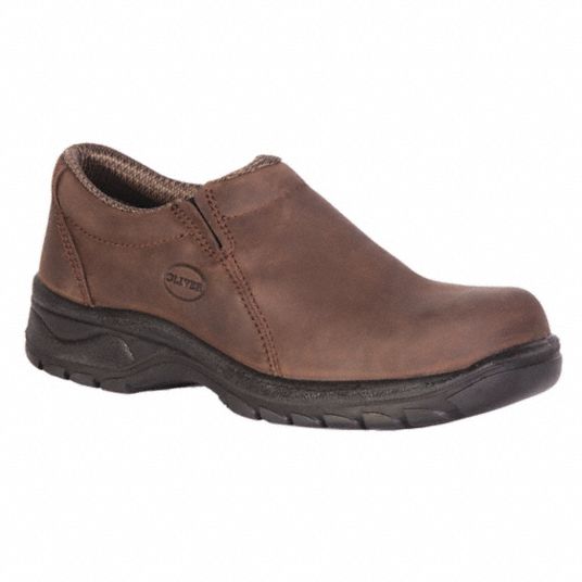 OLIVER BY HONEYWELL Loafer Shoe, 8, D, Women's, Brown, Steel Toe Type ...