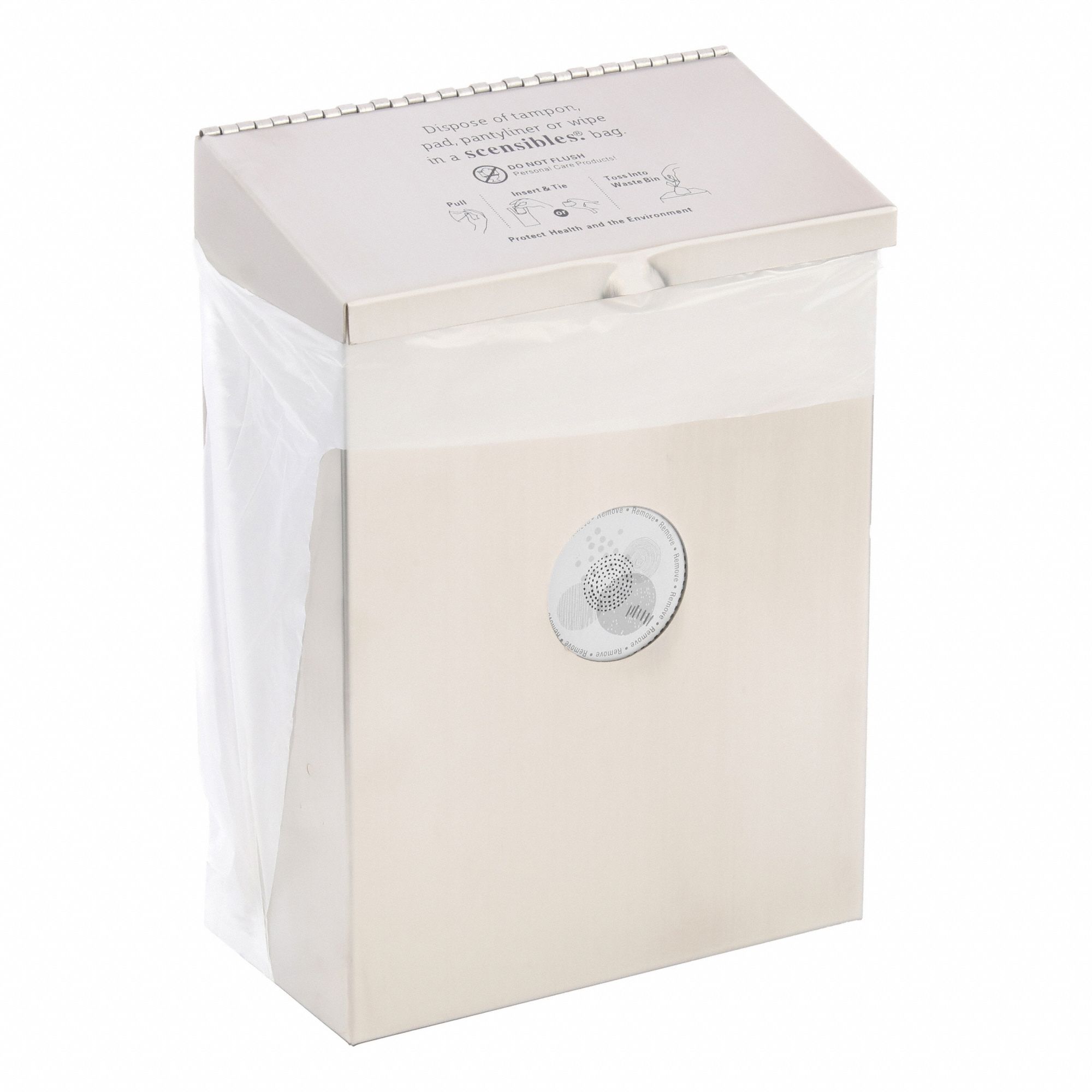 Sanitary Napkin Receptacle with Bag Dispenser, Receptacles with Bag Dispenser Stainless Steel