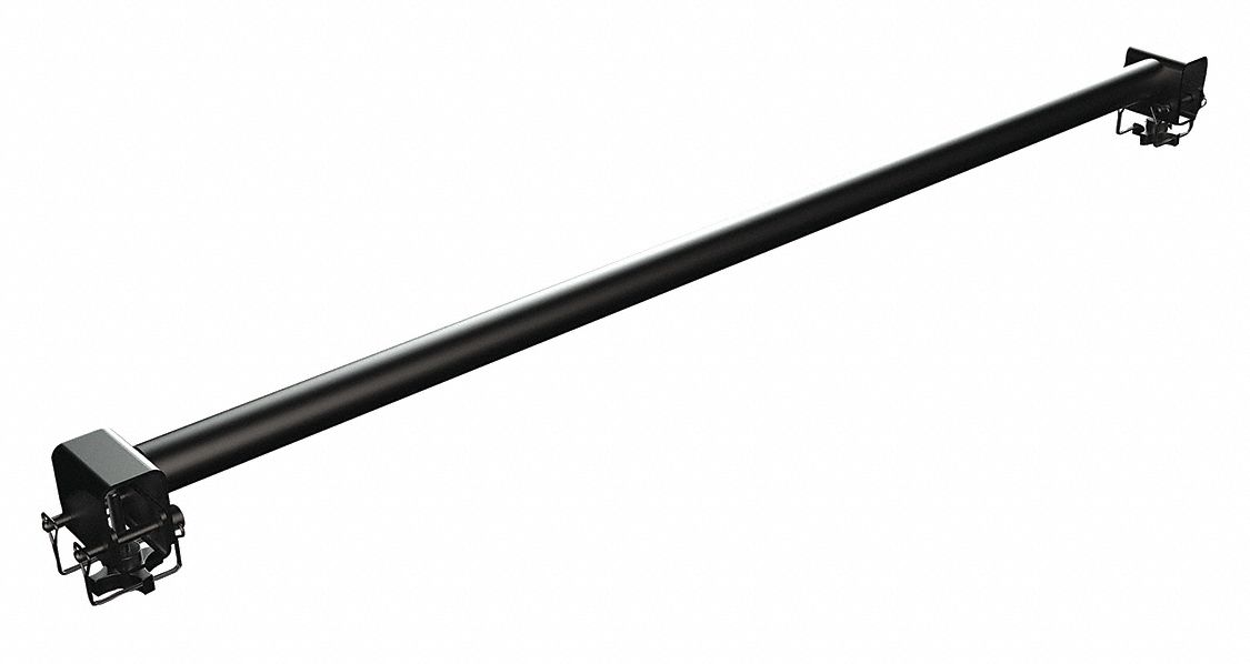 Truck Rack Cross Member: 1, 000 lb Max Load Capacity, 58 in, 3 in, 2 3/4 in, Black, Steel