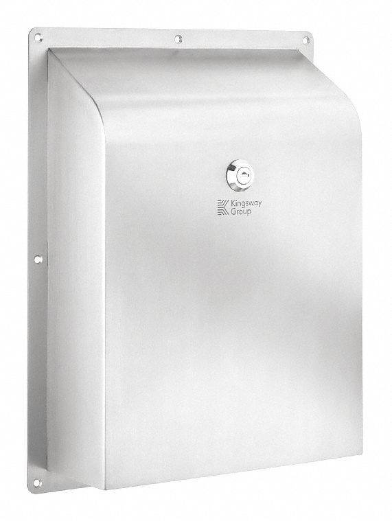 Paper Towel Dispenser: Multifold, 9 3/8 in Paper Towel Wd, Stainless Steel, Silver