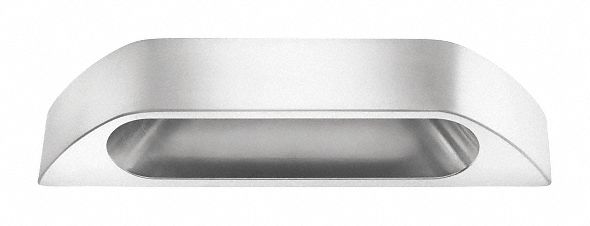 Pull Handle: Thru-Bolt, Aluminum, Silver, 2.75 in Mounting Hole Center to Center