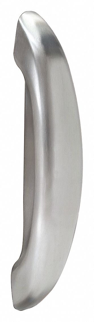 Pull Handle: Thru-Bolt, Aluminum, Silver, 6.75 in Mounting Hole Center to Center