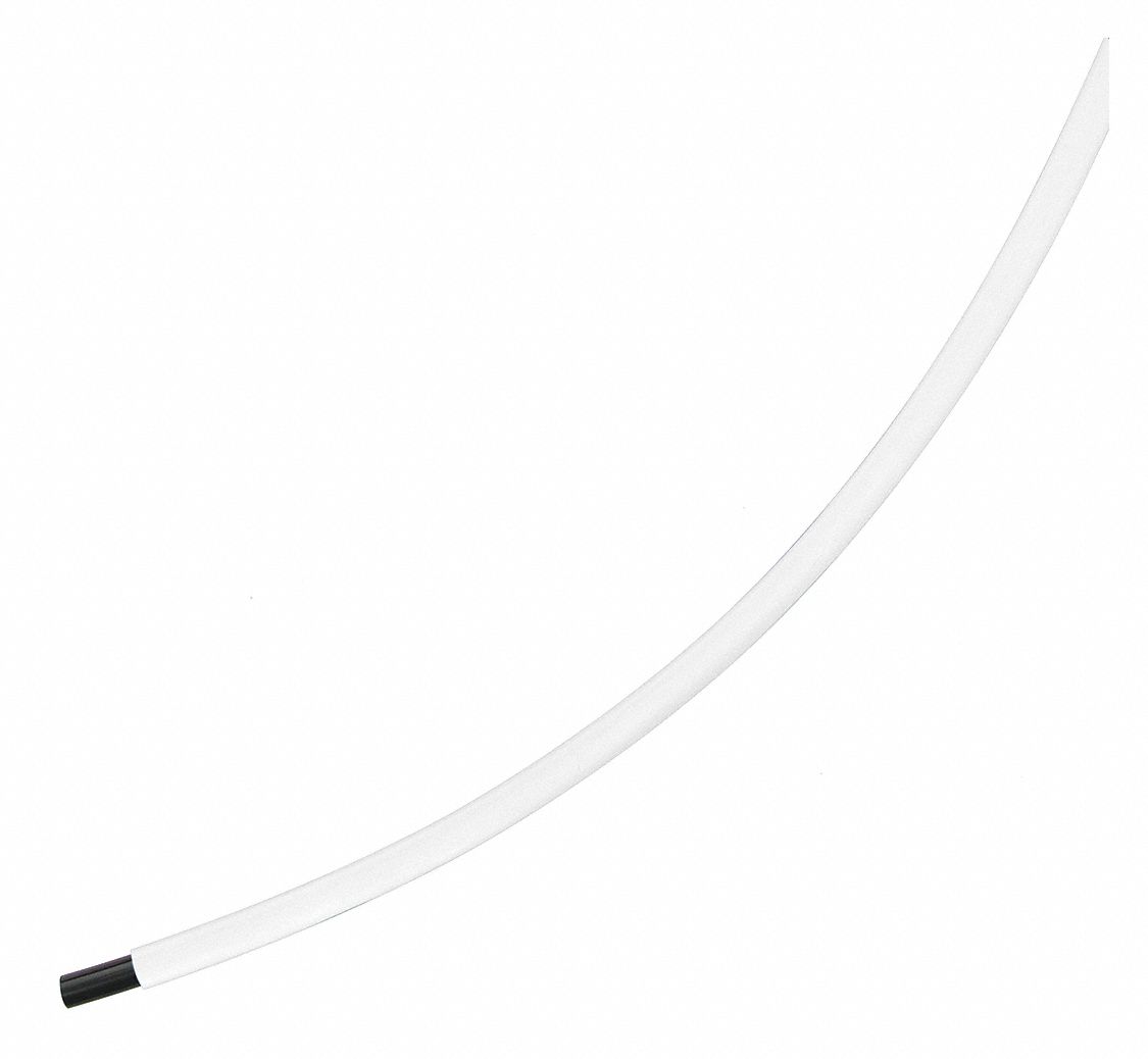 Tubing: MicroWeld, Polyether Polyurethane, ID 1/4 in, OD 3/8 in, 250 ft Lg, White