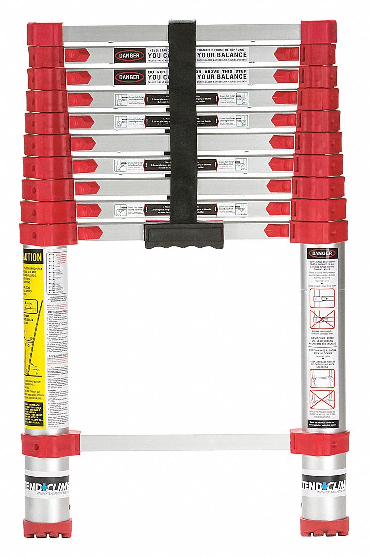 xtend climb 10 ft 6 in extended ladder height telescoping ladder 250