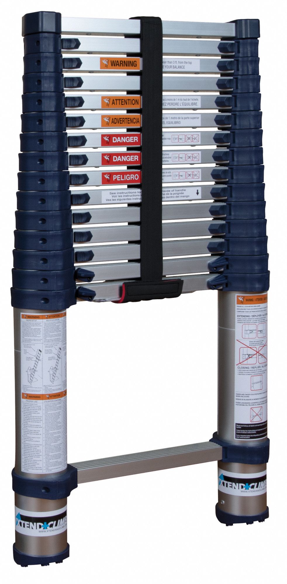 XTEND + CLIMB Telescoping Ladder 15 ft 6 in, 36 in Closed Ht, 40 lb