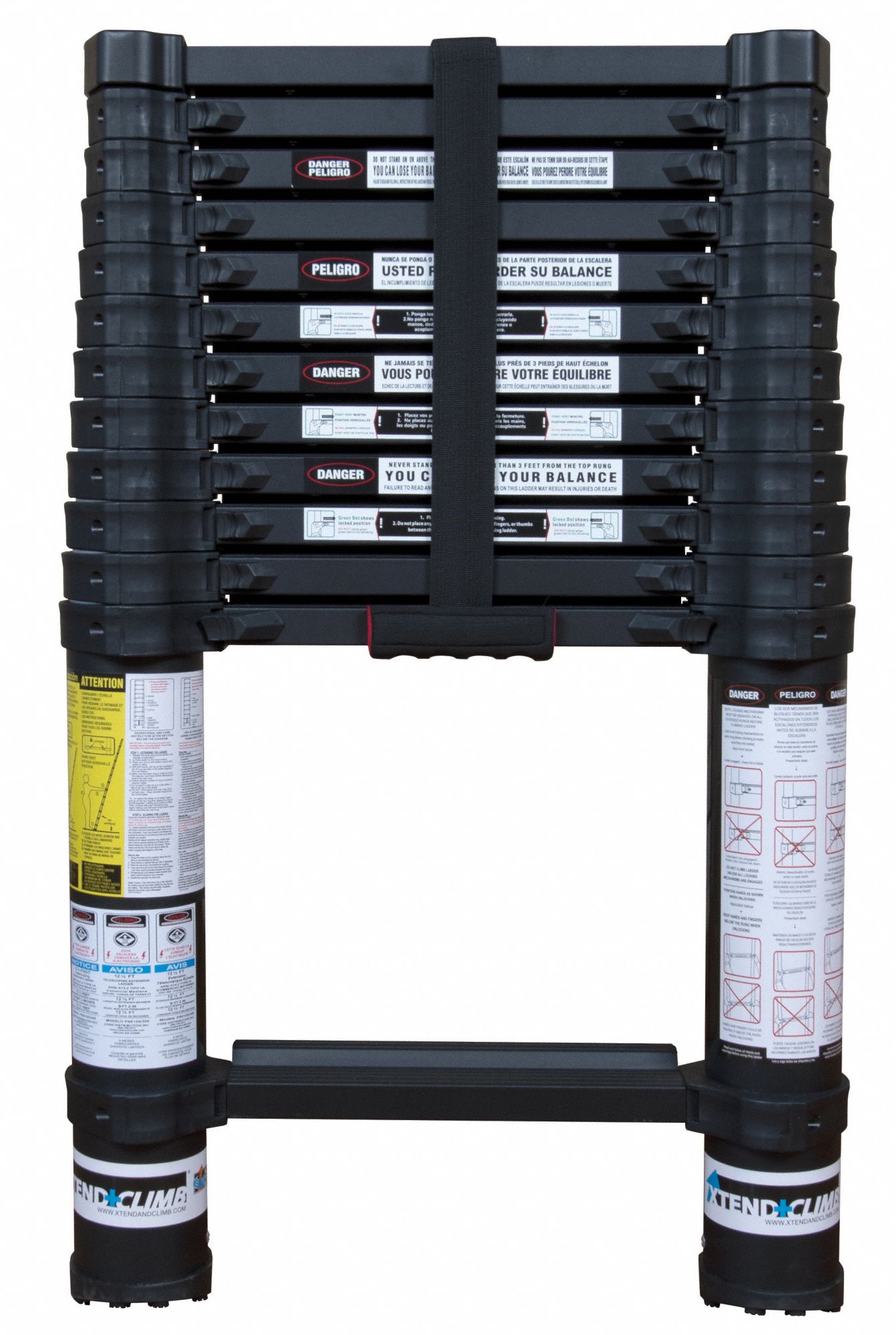 XTEND + CLIMB 12 ft 6 in Extended Ladder Height Telescoping Ladder, 300
