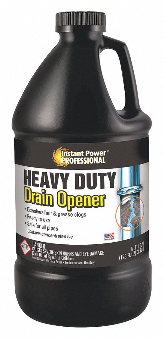 Instant Power Hair and Grease Drain Opener, Liquid Drain Cleaner