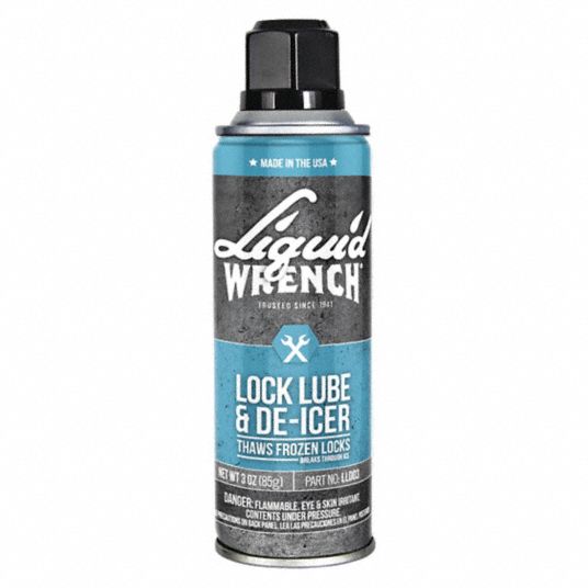 LIQUID WRENCH Lock Lubricant, 3 oz, Aerosol Can, White 54YK46LLD03/6