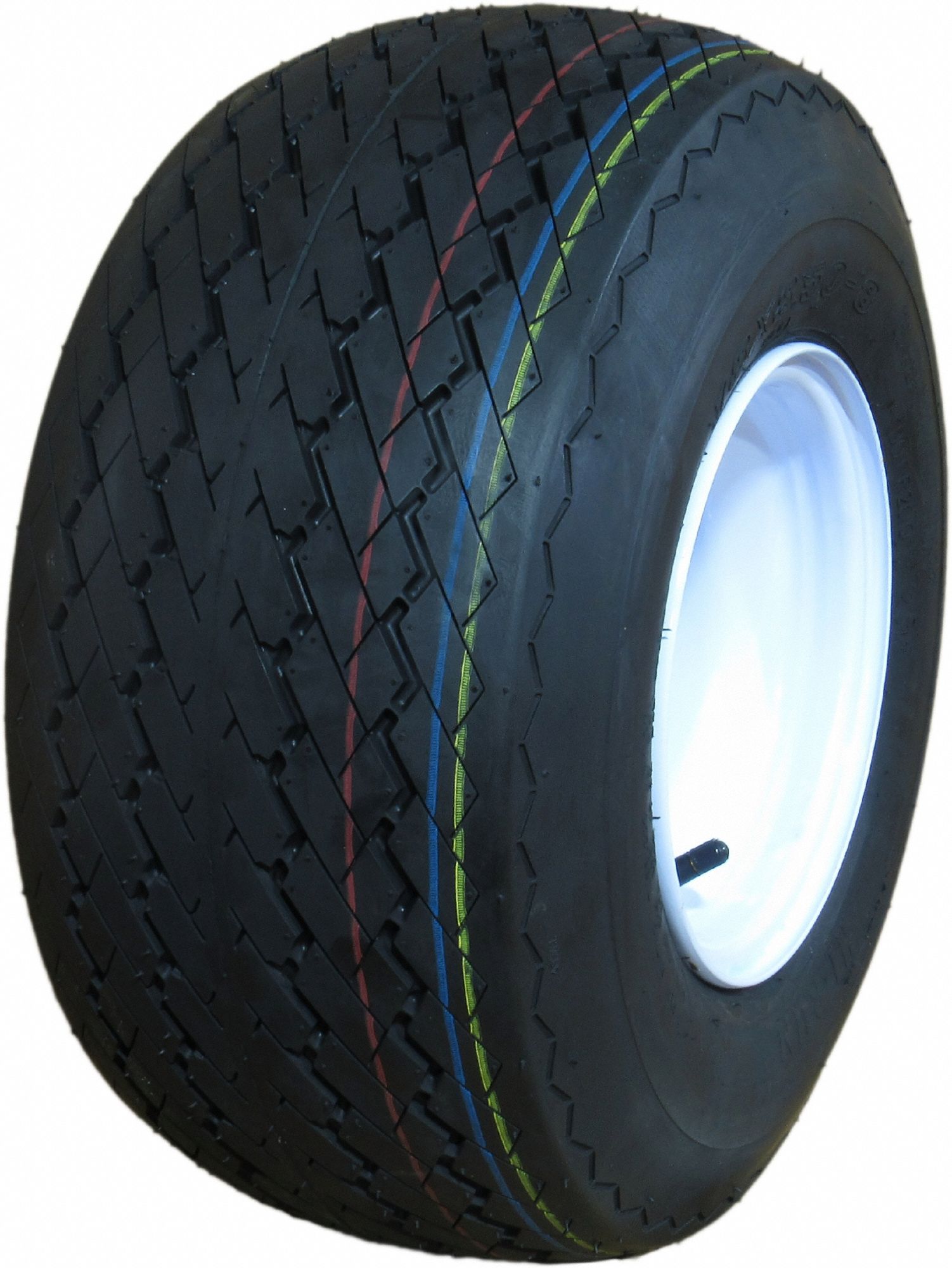 Golf Cart Wheel: Street Tire and Wheel Assembly, 18X8.5-8 Tire Size, Golf Cart Tire, SU12