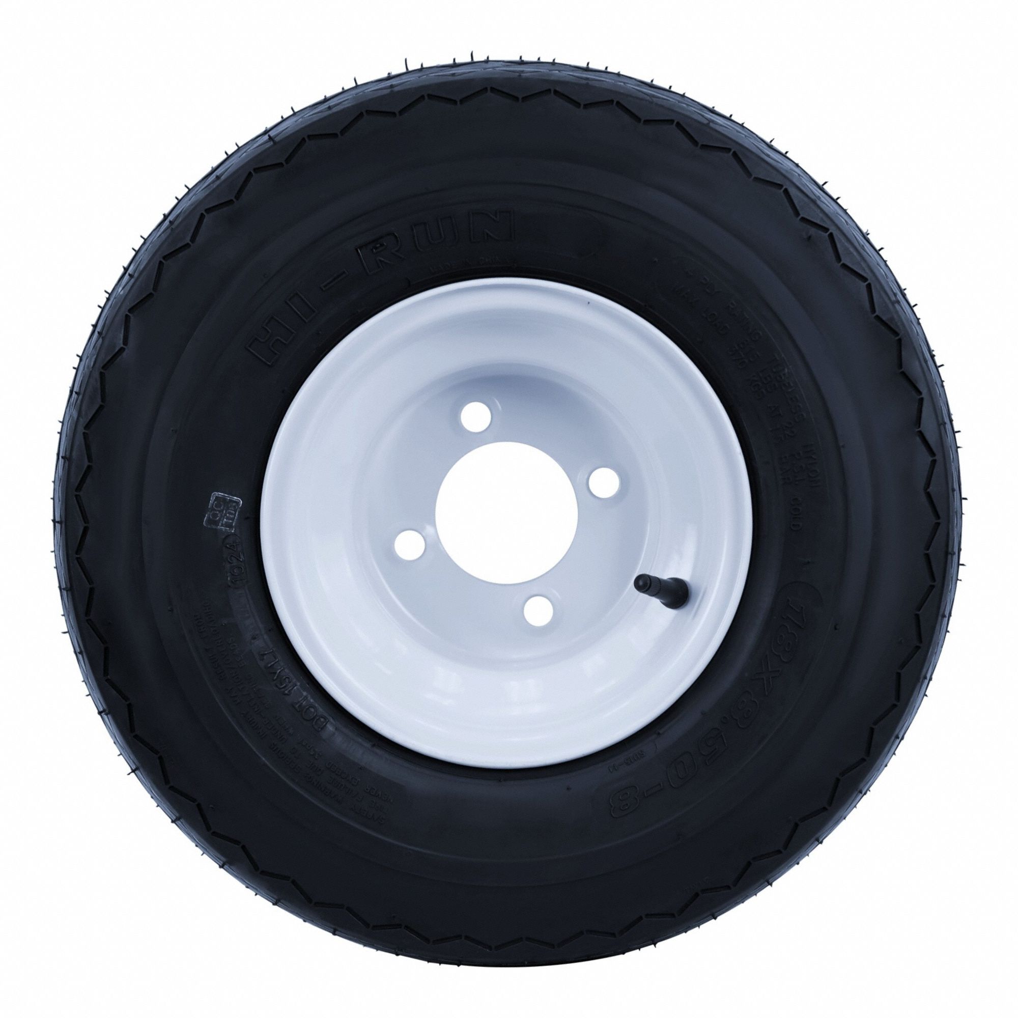 Golf Cart Wheel: Street Tire and Wheel Assembly, 18X8.5-8 Tire Size, Golf Cart Tire, SU12
